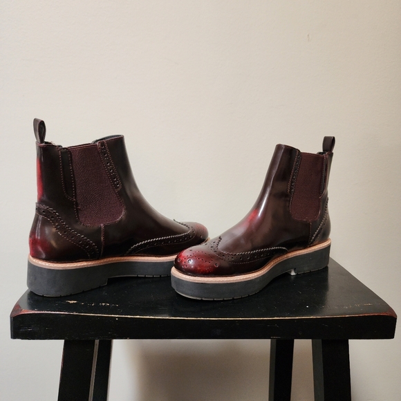 Zara Woman Chelsea Ankle Boot - oxblood / maroon / burgundy - Picture 5 of 10